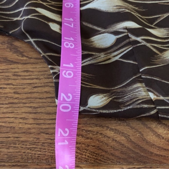 Vintage Rena Rowan brown wheat print blouse in size  12 - Picture 6 of 6